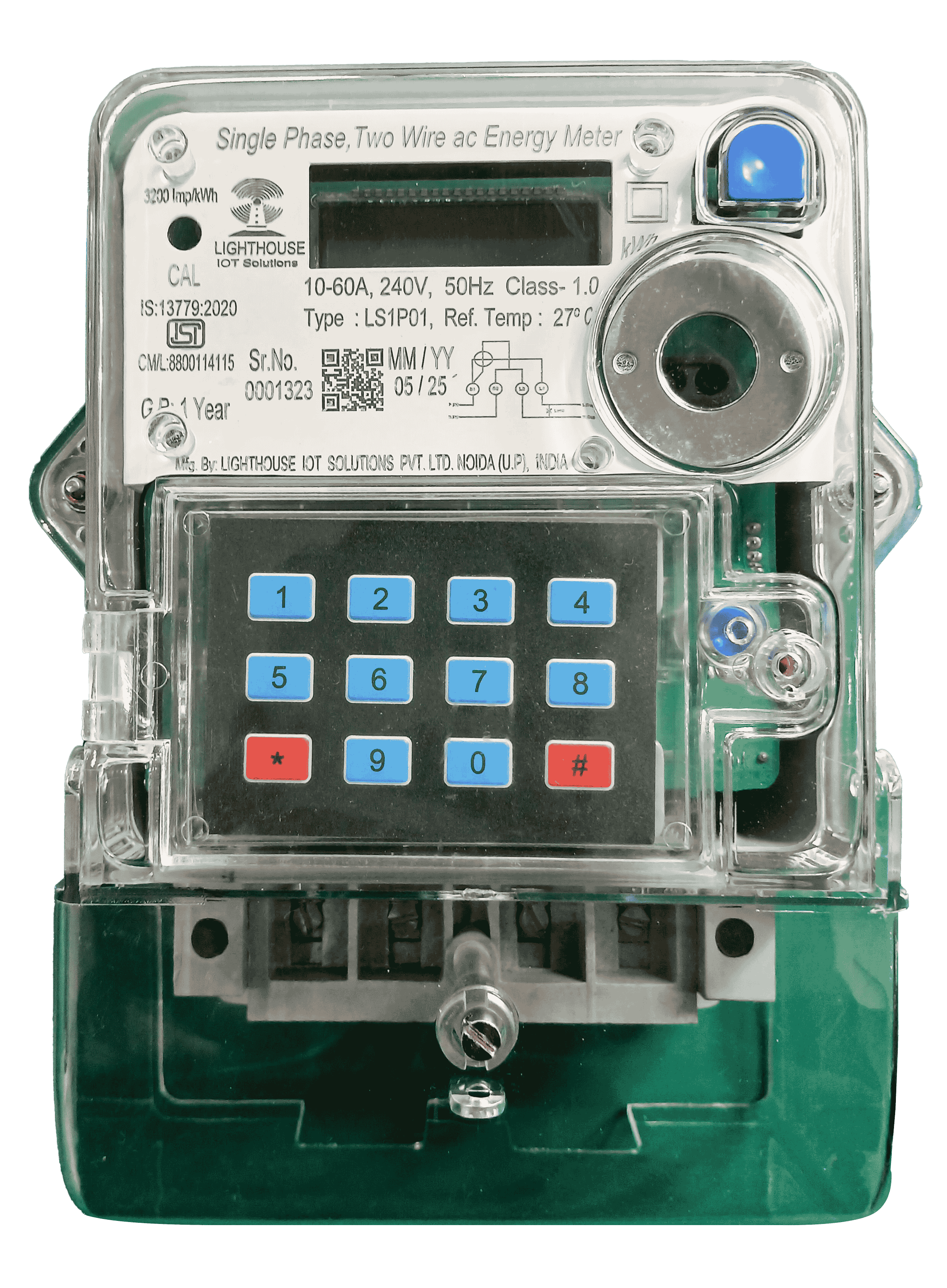 1 Phase Dual Source Smart Energy Meter
